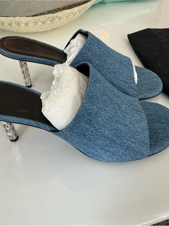 Givenchy Shoes - Givenchy Denim Slide Sandals - G Cube mules w: dust bag…